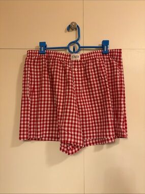 NWT Red Gingham Women’s Relaxed Lounge Shorts